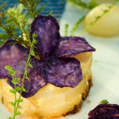 Patatte Vitelotte Soubise d'Oignon